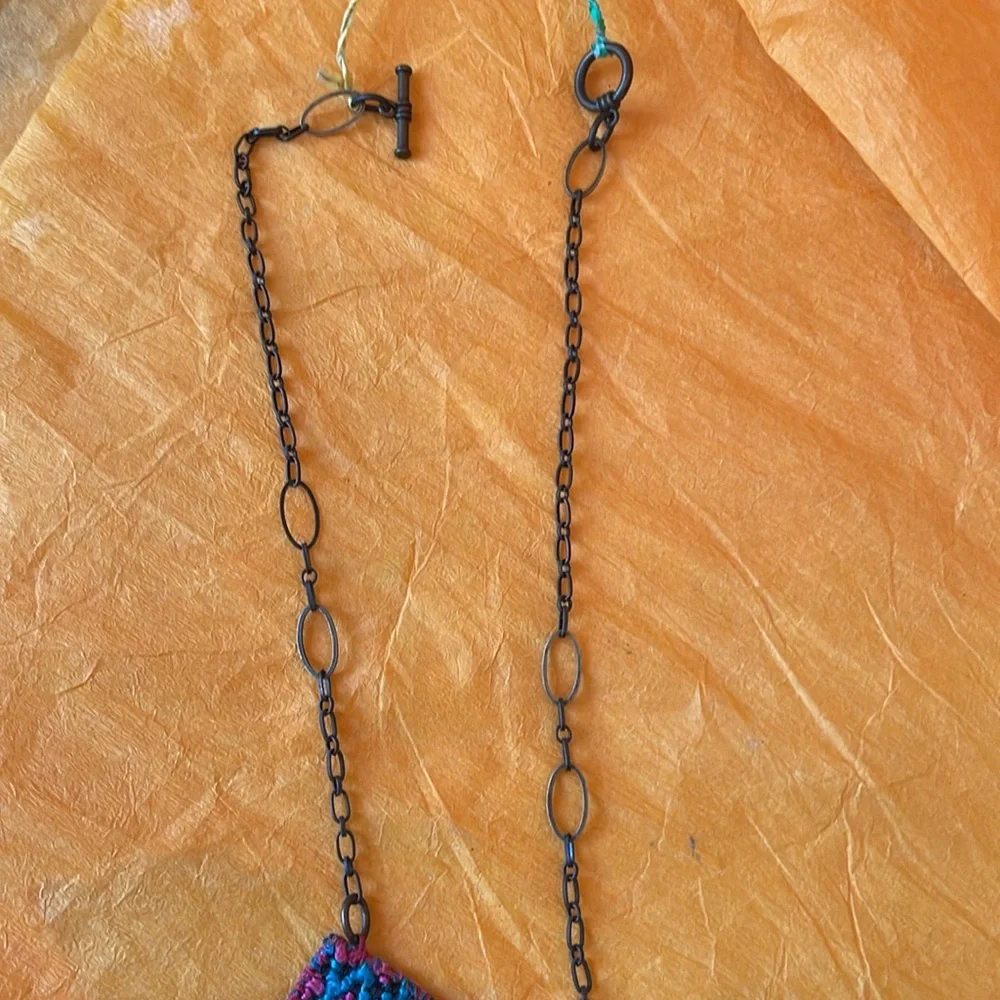 handcrafted huipil necklace